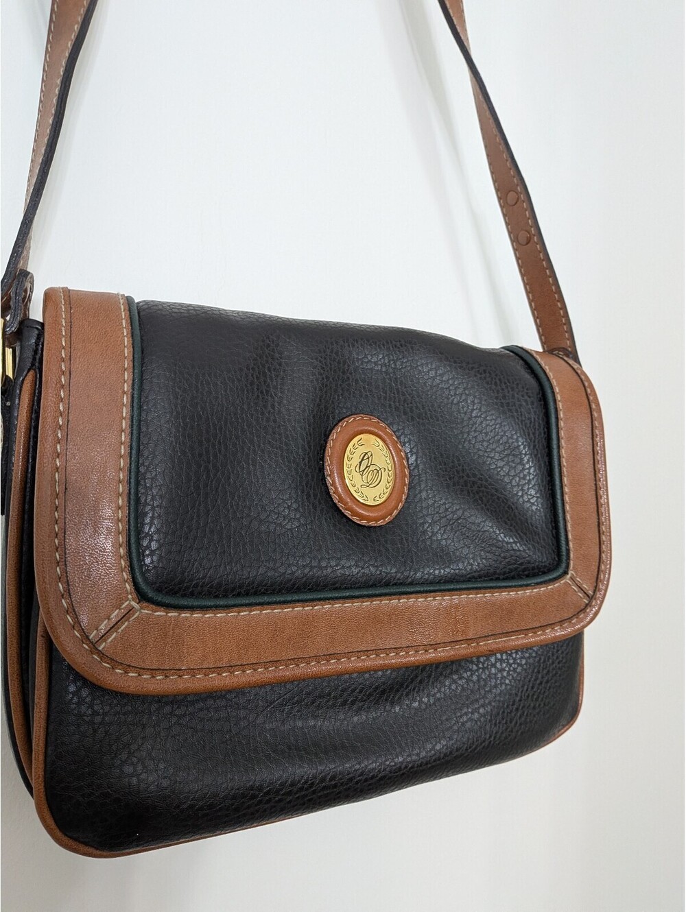 oggi domani vintage leather crossbody saddle bag Vtg Fall Autumn style